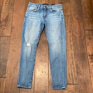 Banana Republic lightly destructed skinny jeans